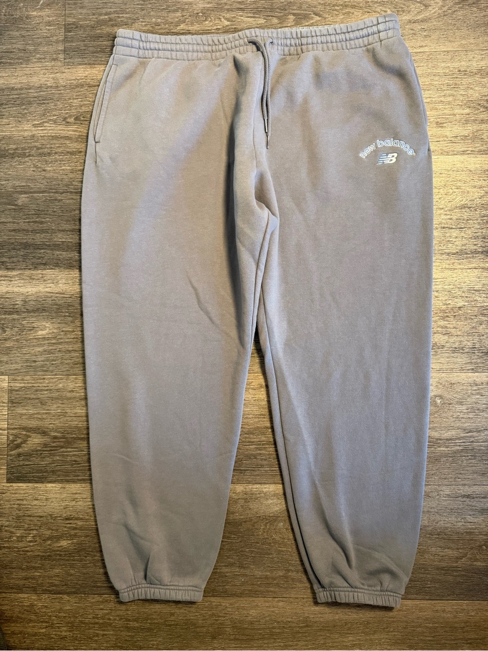 New Balance Men's Taupe Gray Joggers with Logo